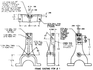 Blue print for the main body casting
