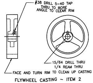 Blue print for flywheel casting
