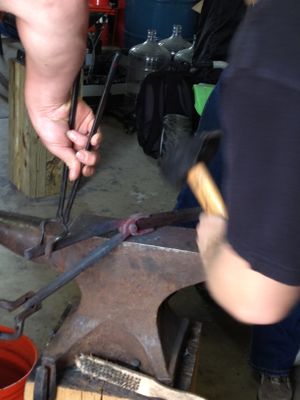 Making blacksmithing tools at the Dallas Makerspace